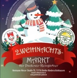 Vorankündigung - 2. Pankower Kleingärtner-Weihnachtsmarkt - Ort: KGA Alte BaumschuleWann: 30.11.2019 bis 01.12.2019 